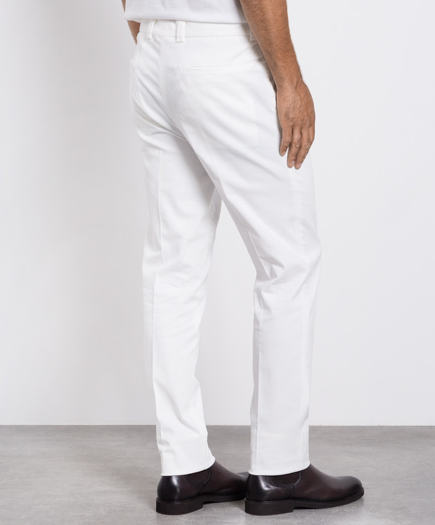 パンツ BRUNELLO CUCINELLI Brunello Cucinelli Trousers White Brunello Cucinelli Pleated Chino Trousers | White | FARFETCH