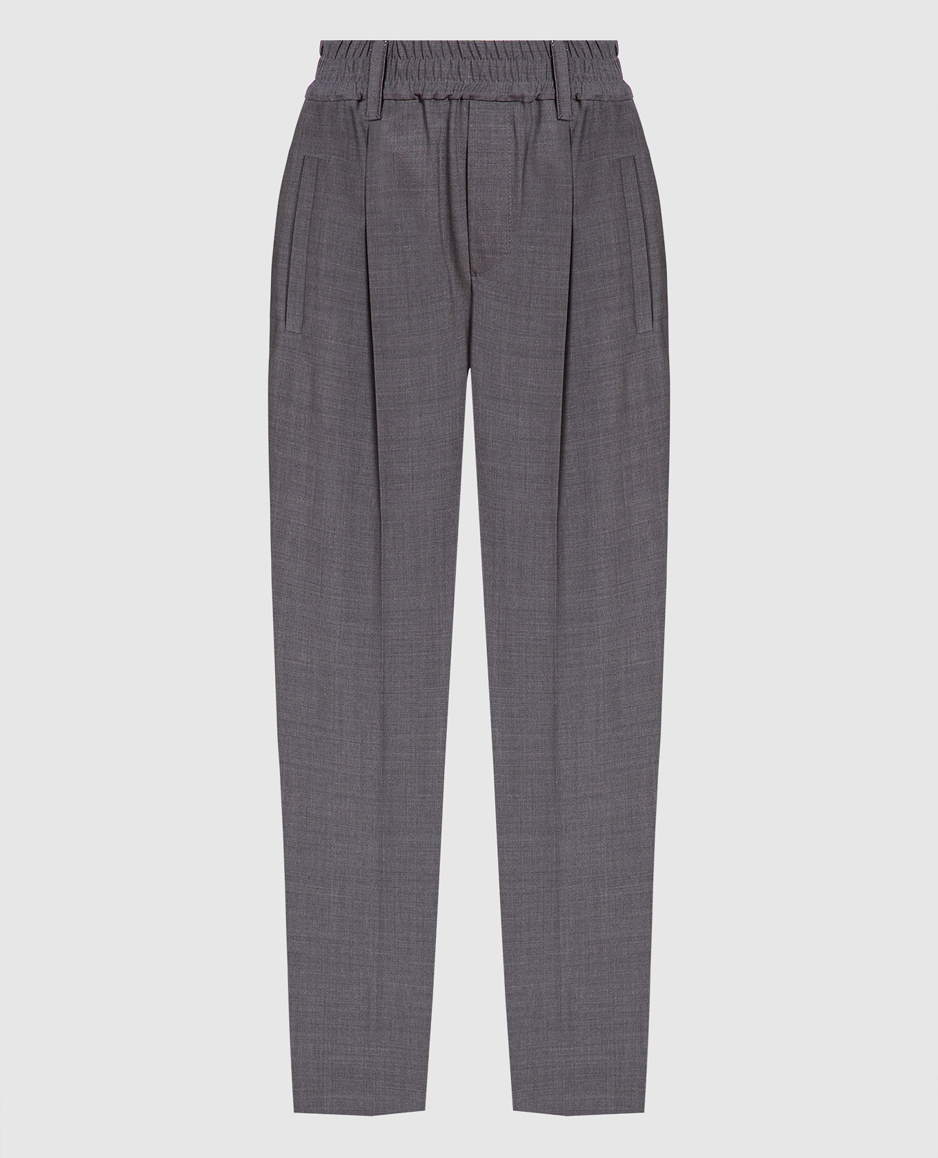 Gray pants with monil chain Brunello Cucinelli