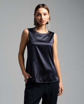 Peserico Blue silk top S08893D02372