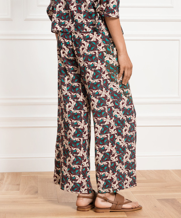 Max Mara Weekend - Eusebio trousers in geometric print silk