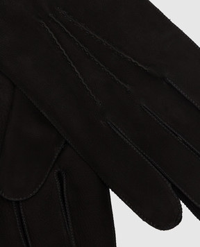 MooRER Black leather gloves Halvard-nk HALVARDNK