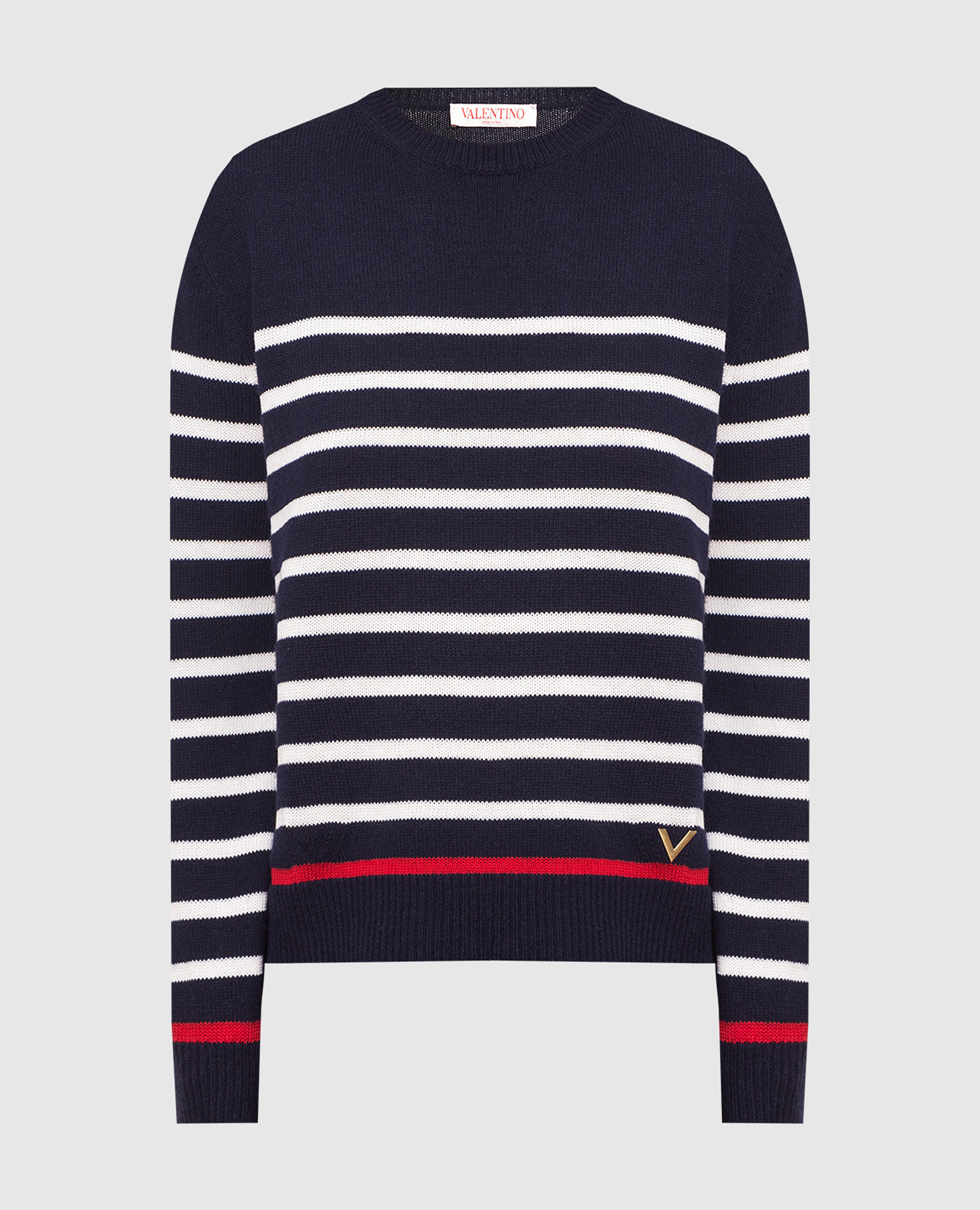 

Navy blue wool and cashmere jumper with logo Valentino