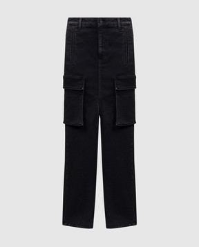 Dondup Black skirt Gonna with slits G544DSE315DGO7