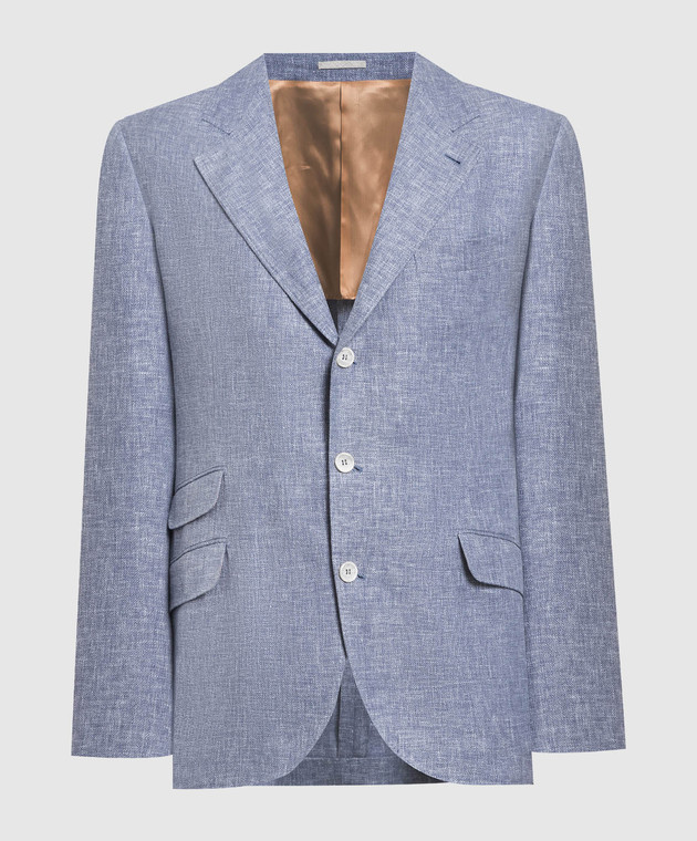 【送料&関税込】Brunello Cucinelli Sparkling Linen Twill Bla Brunello Cucinelli Sparkling linen twill blazer with monili