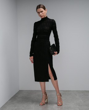 Missoni Black openwork skirt with a slit DS23WH0RBR00NU
