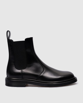 The Row Elastic Ranger Black Leather Chelsea Boots F1312L60