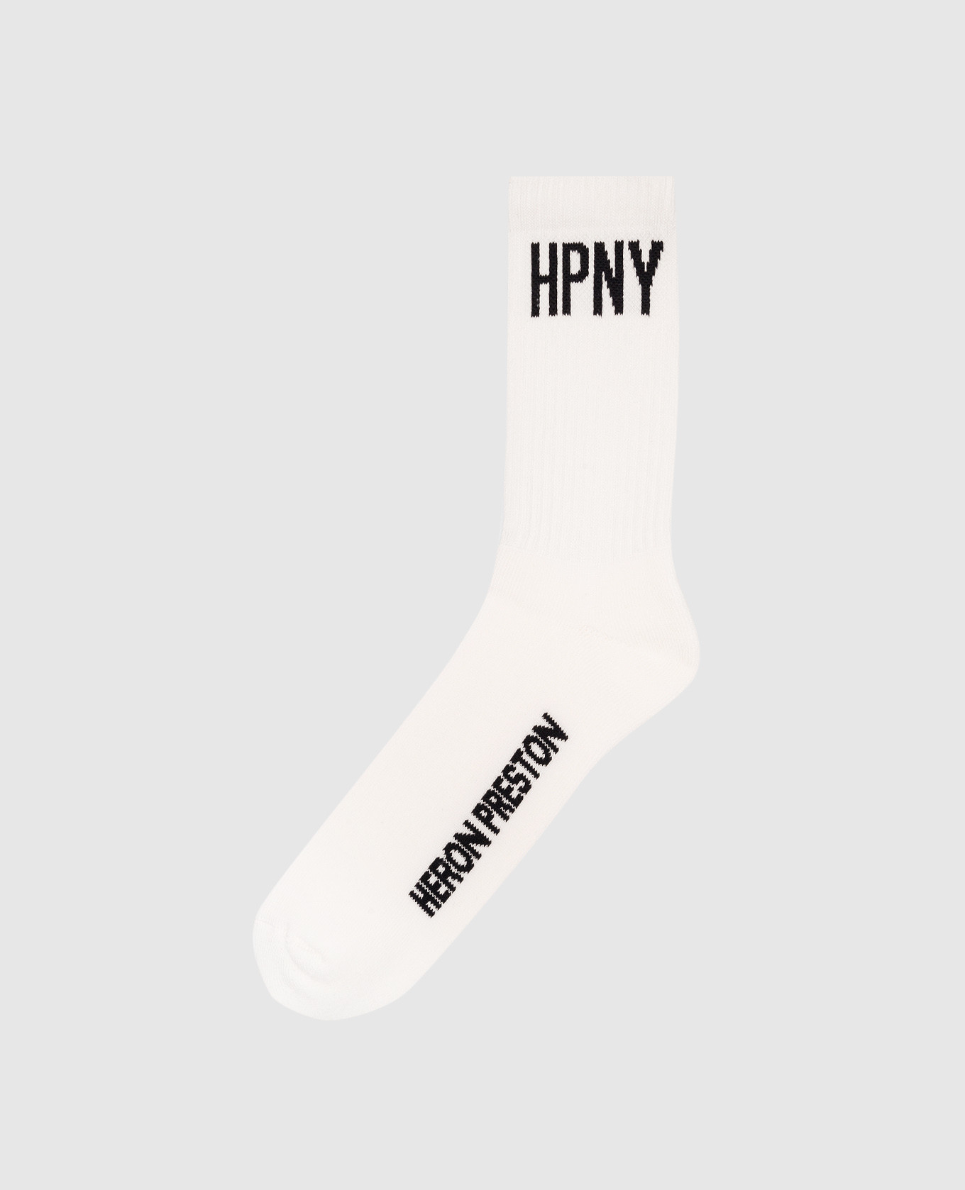 White socks with logo pattern heron preston
