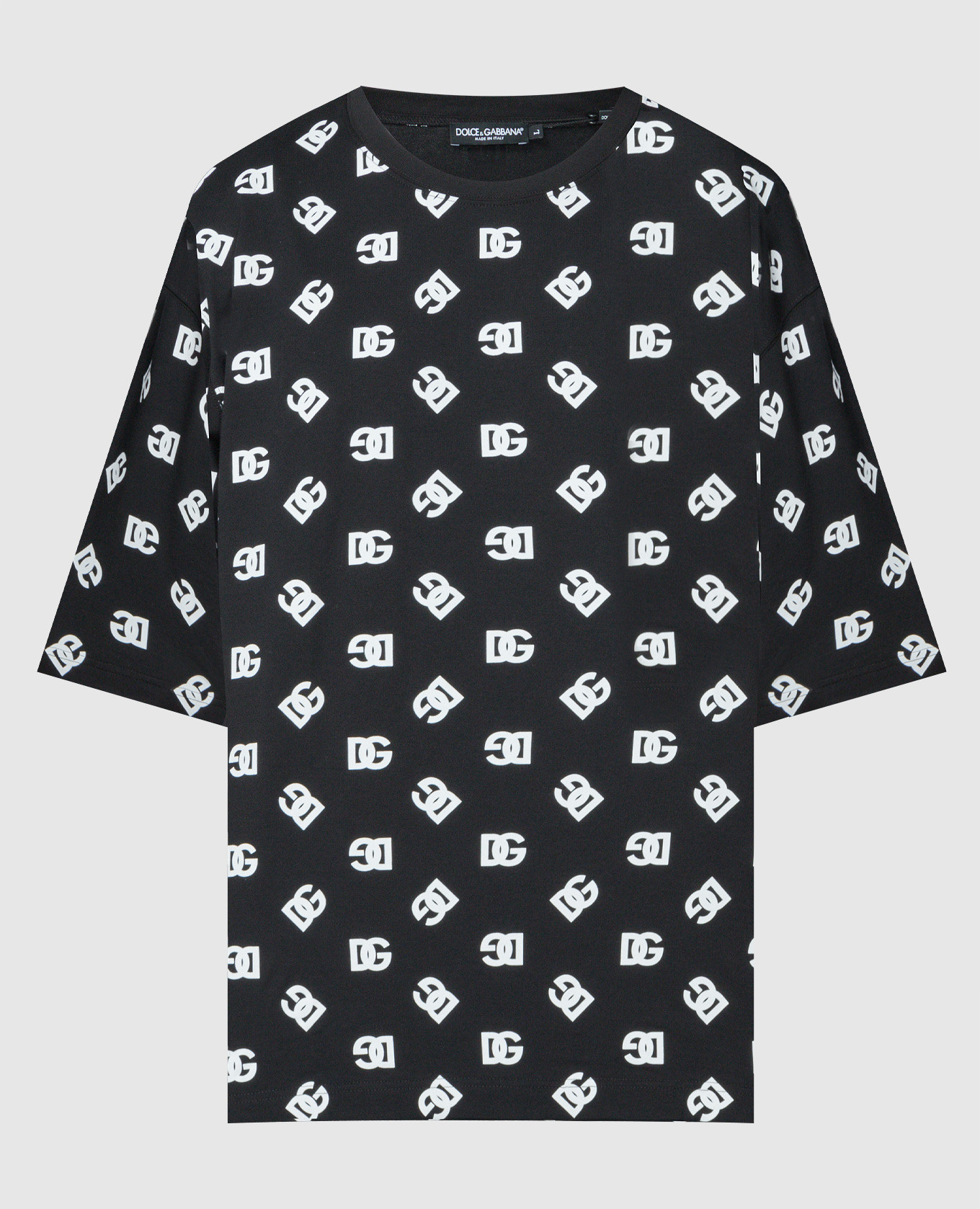 

Black t-shirt with monogram logo print Dolce&Gabbana