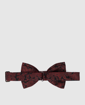 Stefano Ricci Children's burgundy silk butterfly in a pattern YHN01NG501