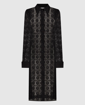 Max Mara Sportmax Black openwork shirt dress Recente RECENTE