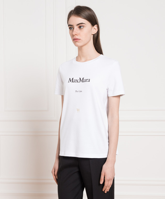 Max Mara - GILBERT white t-shirt with logo print GILBERT - shop