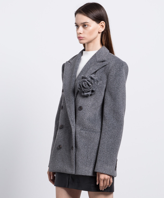 Giuseppe Di Morabito Milano - Gray double-breasted jacket in