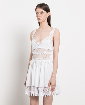 Charo Ruiz White Marilyn dress with lace 201605