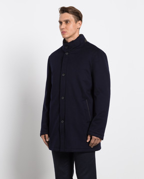 Enrico Mandelli Navy blue cashmere coat A5T7674820