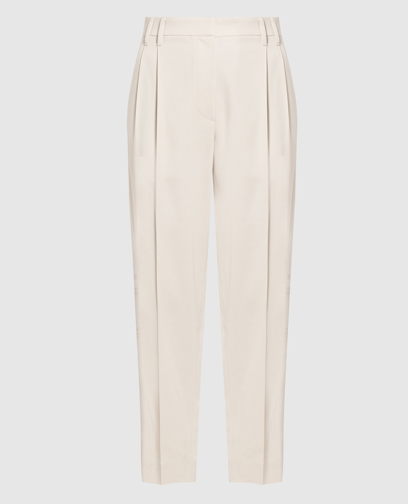 Light beige trousers with monil chain Brunello Cucinelli