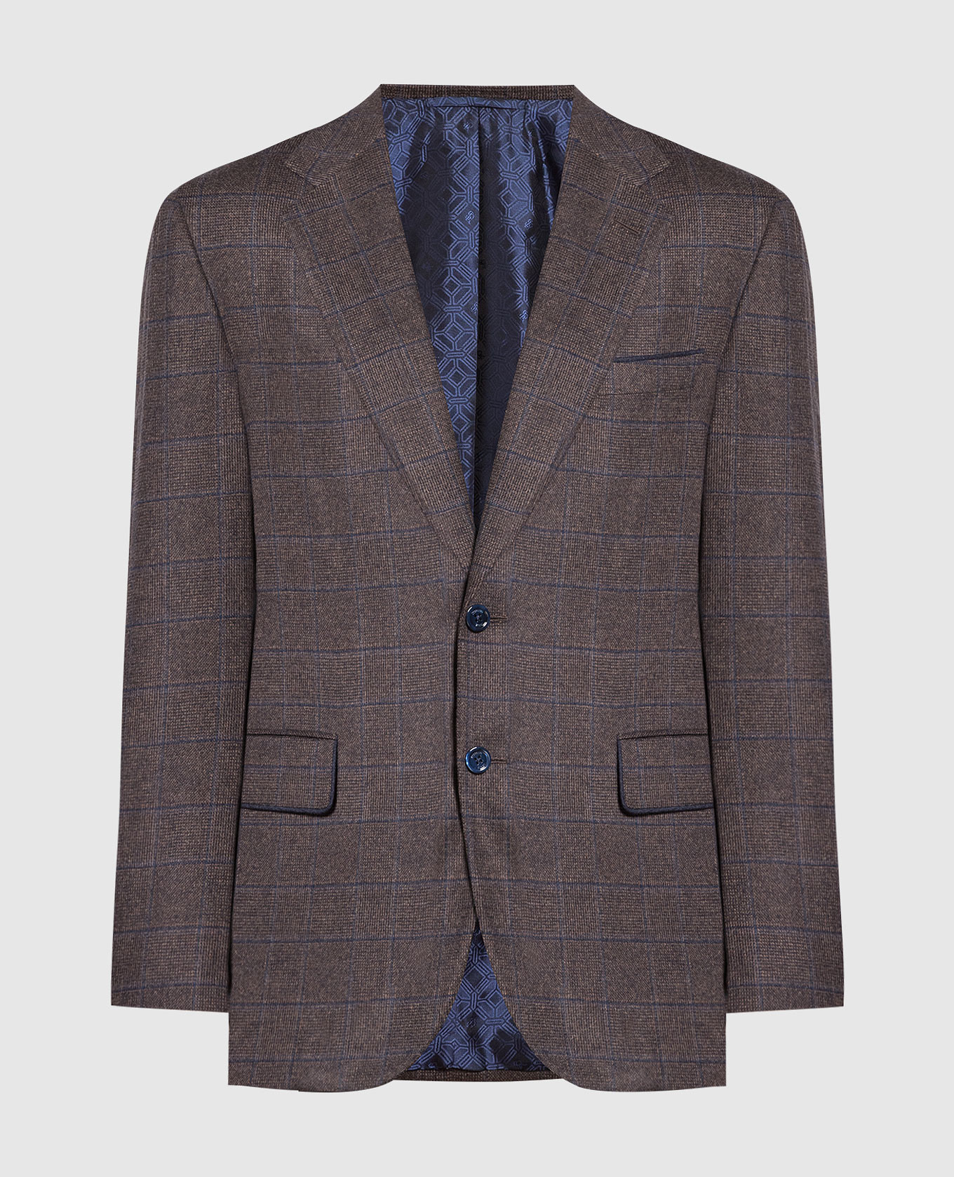 

Check wool and cashmere blazer in brown Stefano Ricci