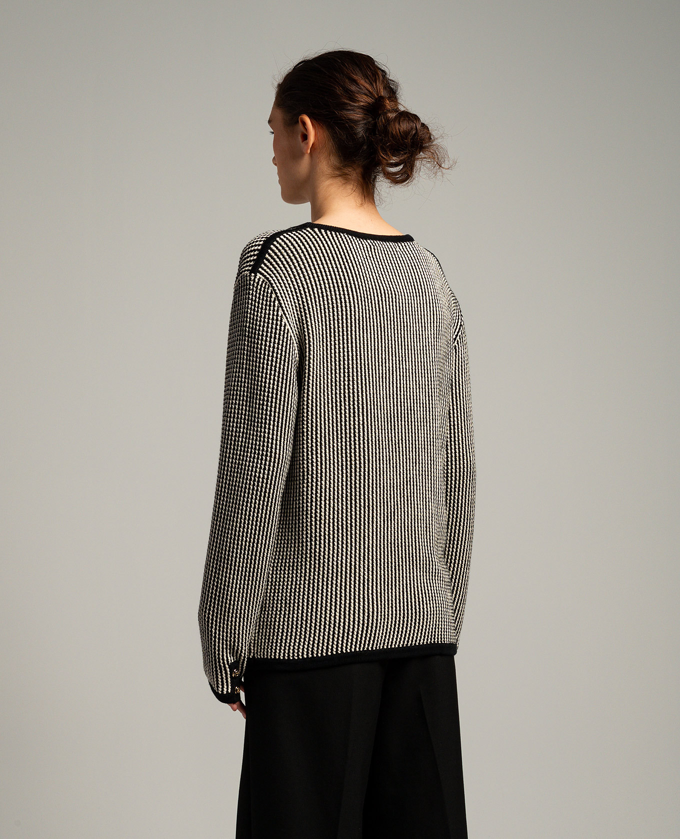 DAVE black striped cardigan Anine Bing 4