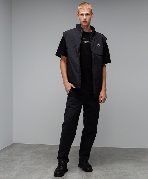 A Cold Wall - T-shirt SS Brutalist noir avec logo imprimé