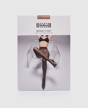 Wolford Beige tights Individual 10 den Ultra Sheer 18382