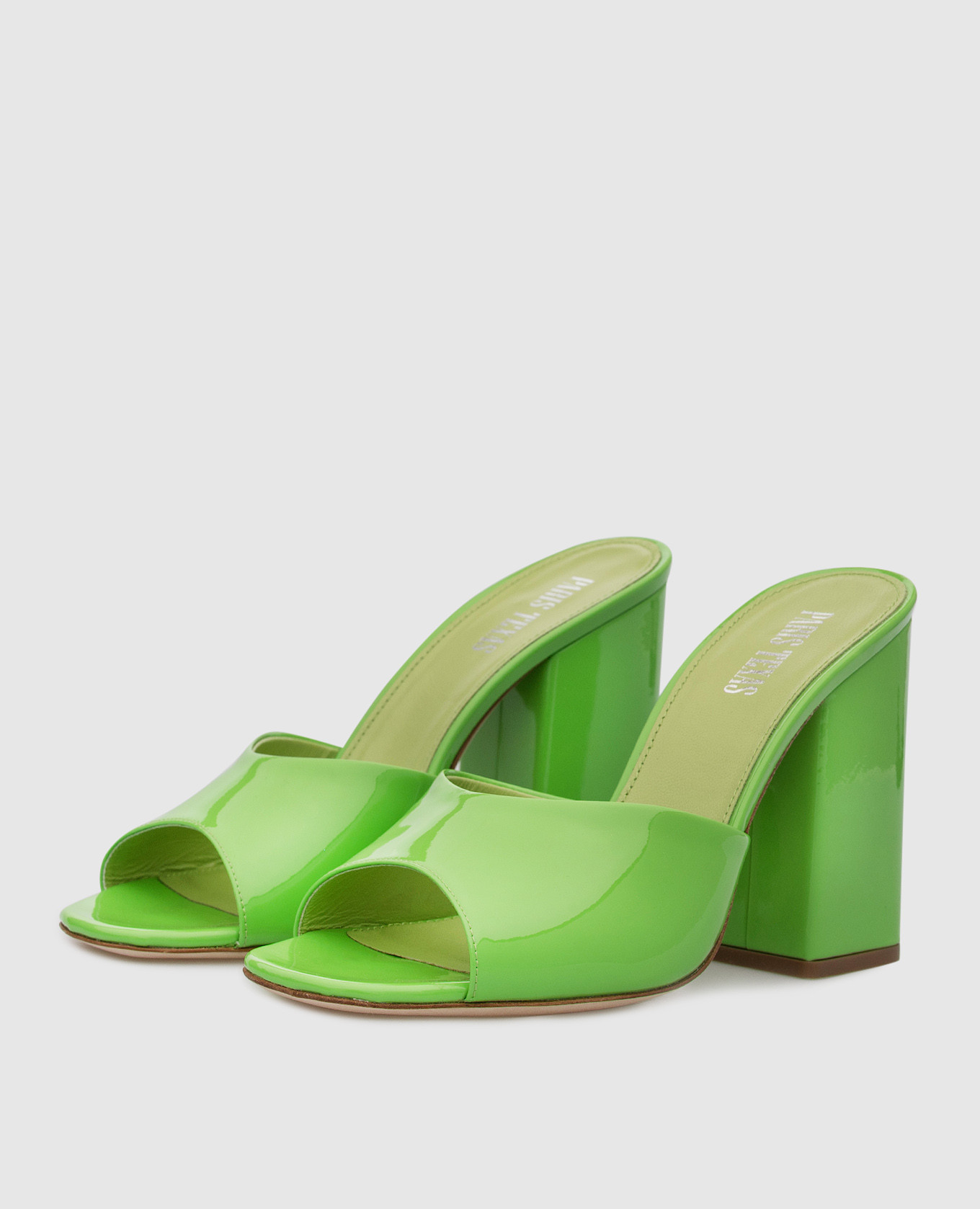 

Anja green patent leather mules Paris Texas