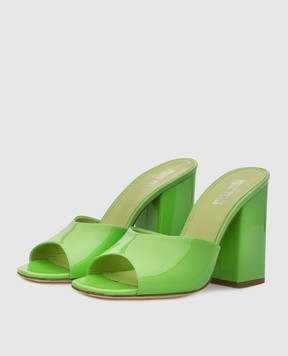 Paris Texas Anja green patent leather mules PX729XVN01