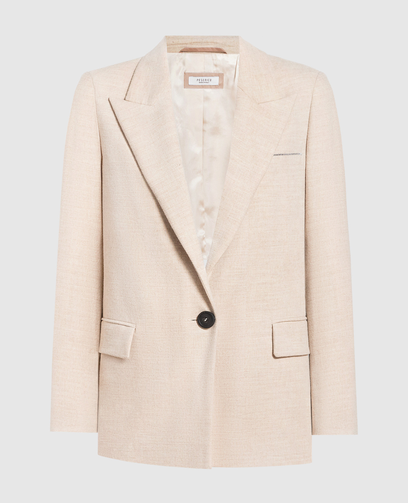 Beige jacket with monil chain peserico