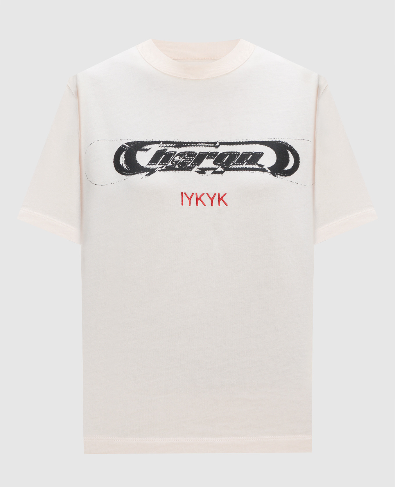 

Pink t-shirt with print and embroidery Heron Preston