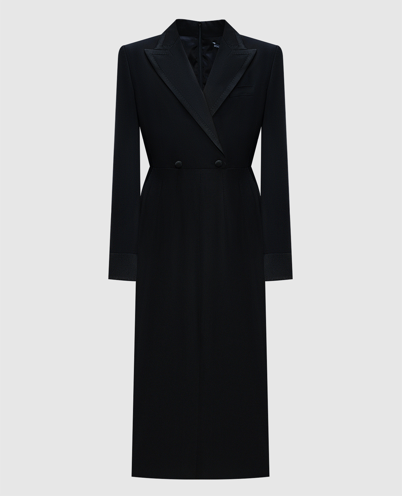 

Black wool and silk dress with slit Dolce&Gabbana