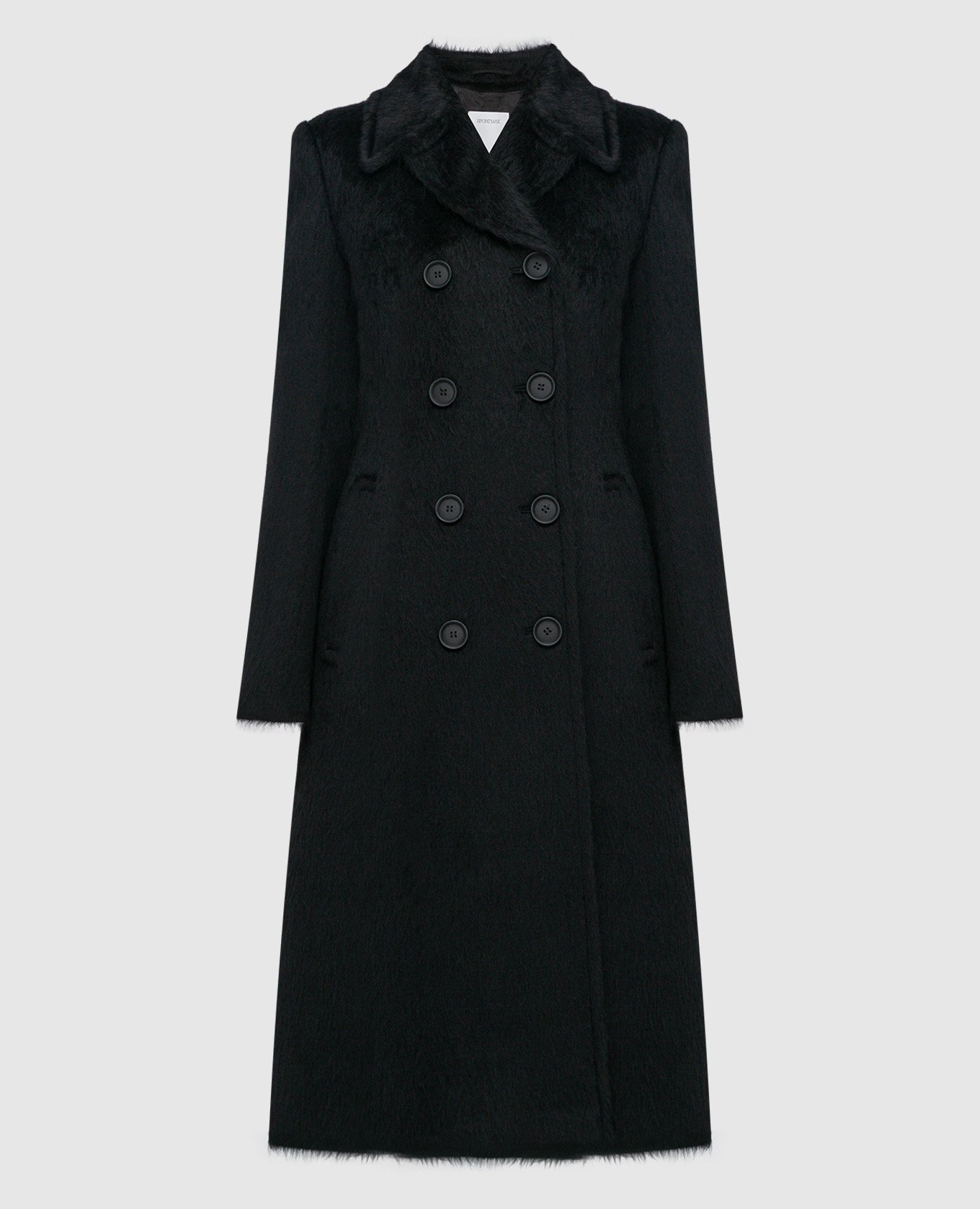 Belford black double-breasted wool coat max mara sportmax