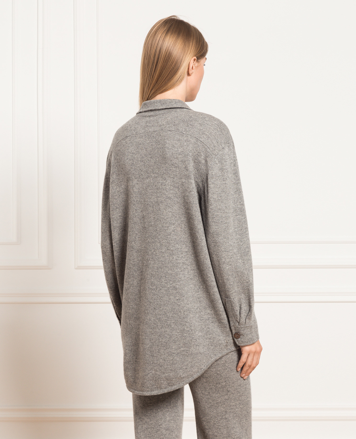 Betulla gray cashmere cardigan Simonetta Ravizza 4