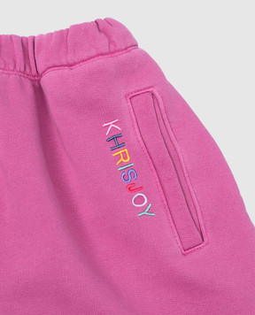 Khrisjoy Children's purple joggers with logo embroidery KT6P00F0132