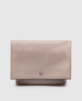 Michael Kors Beige leather messenger bag with metal logo 31F3PGOM5L237