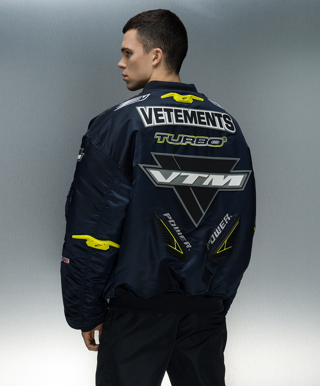 Vetements - Blue Alpha Industries Edition bomber jacket with