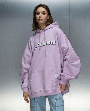 Vetements Purple hoodie with logo print UE64HD190P