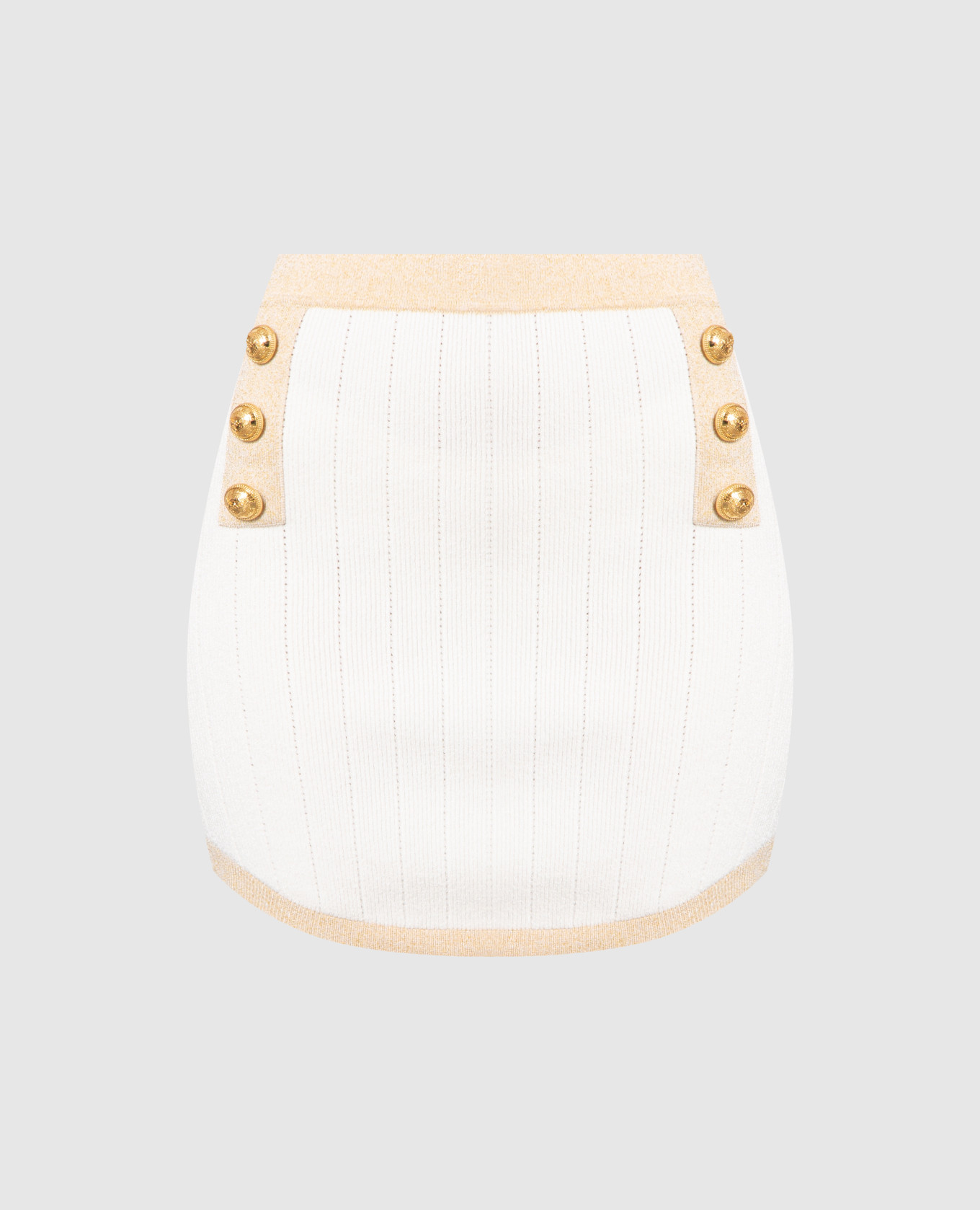 

White mini skirt with lurex Balmain