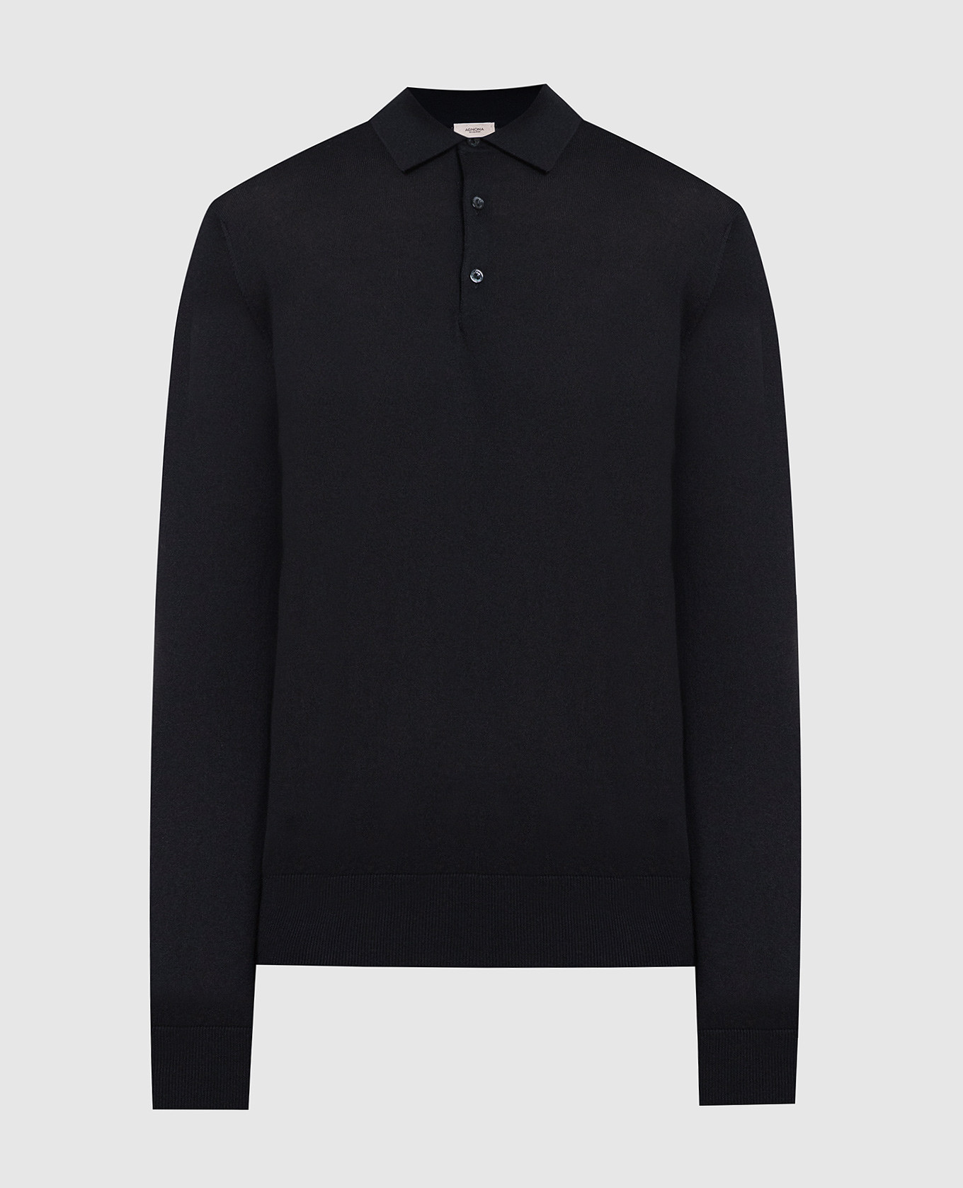 

Blue cashmere and silk polo shirt Agnona, Синий