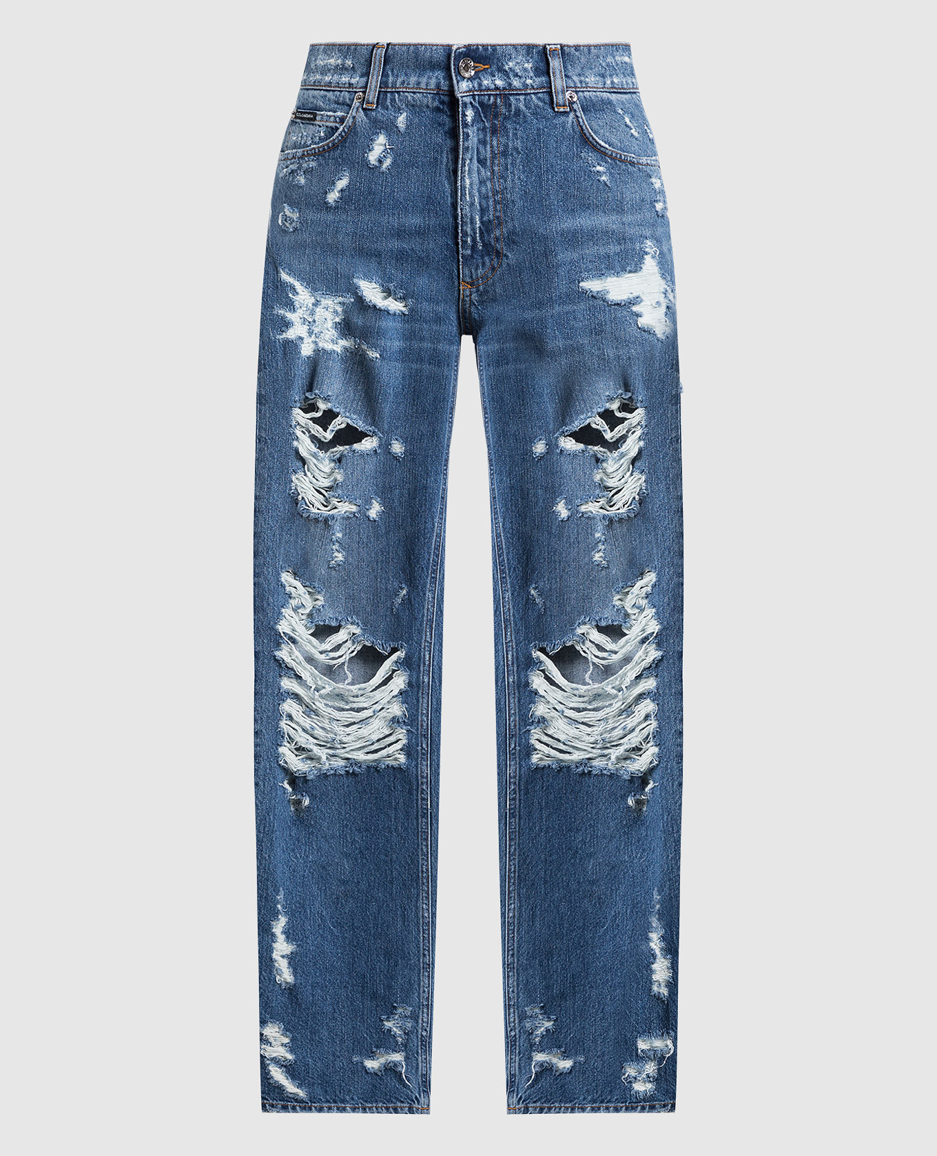 

Blue jeans with holes Dolce&Gabbana, Синий