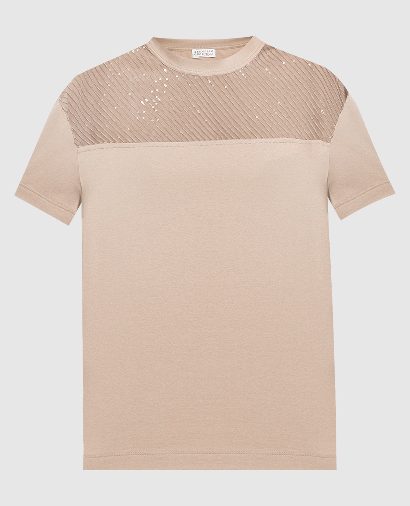 

Brown t-shirt with sequins Brunello Cucinelli