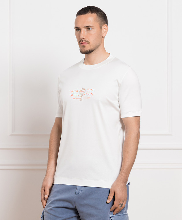 Brunello Cucinelli - White t-shirt with a print M0T618491P - shop
