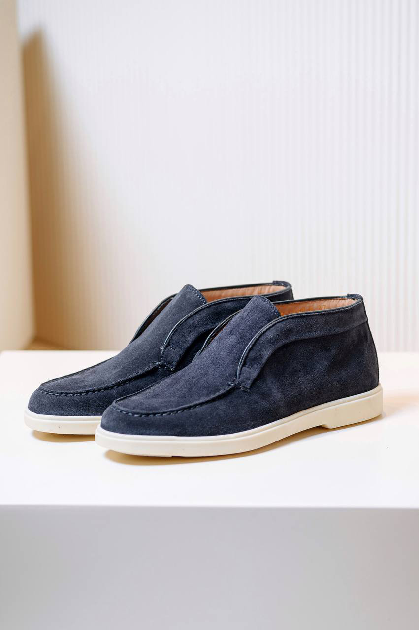 Blue suede deserts