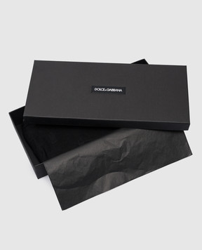 Dolce&Gabbana Black tights with 20 den logo print O4B16TONP13
