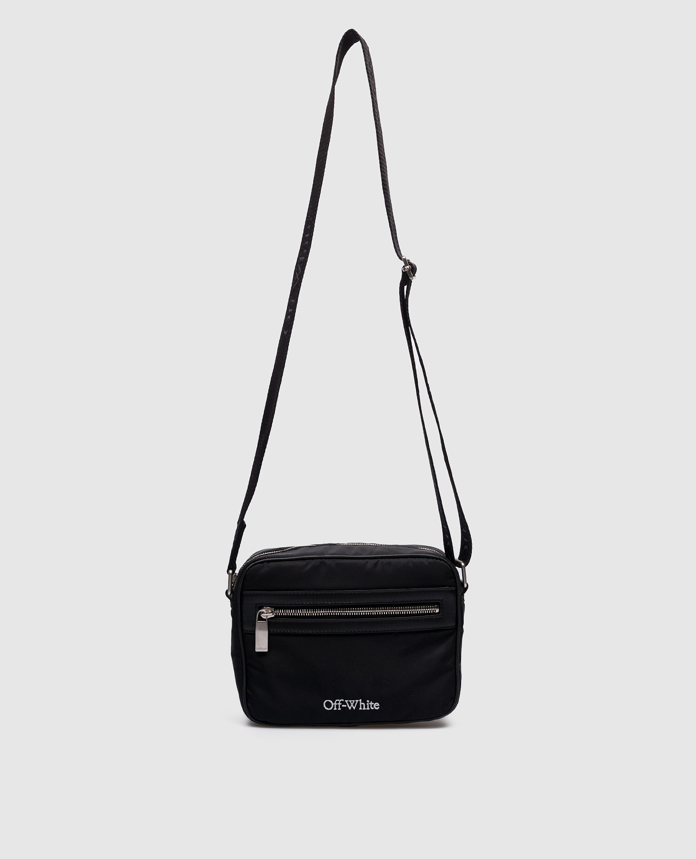 

Black shoulder bag with logo embroidery Off-White, Черный