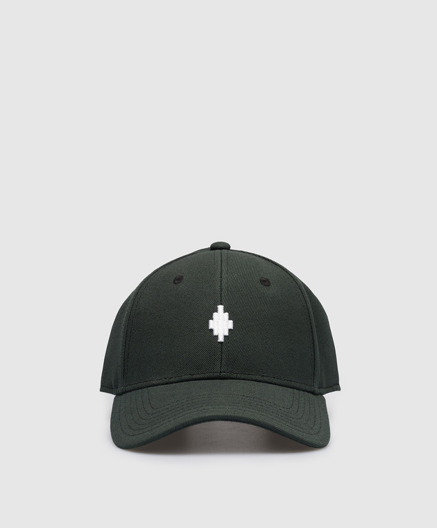 Marcelo Burlon - Gray cap with contrasting logo embroidery 