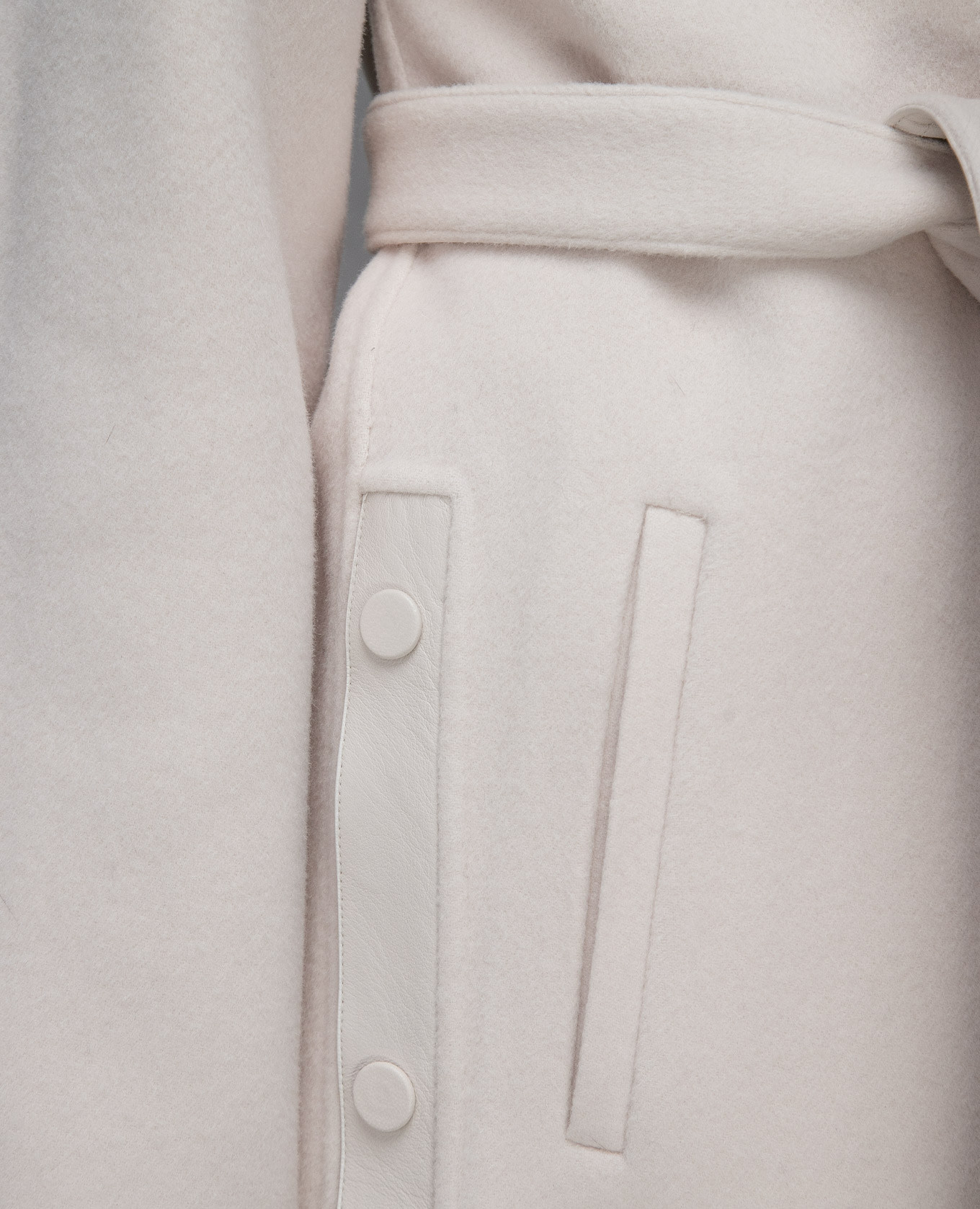 Beige wool and cashmere coat Yves Salomon 5