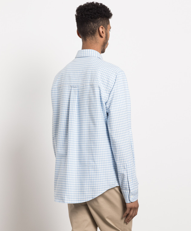 Ami Paris - Blue checked shirt HSH113CO0023 - shop with Romania
