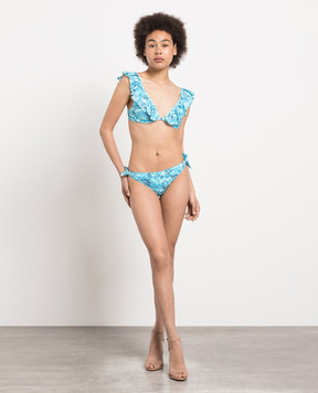 Vilebrequin Blue panties from the Flamme swimsuit in a print FLAU3H71