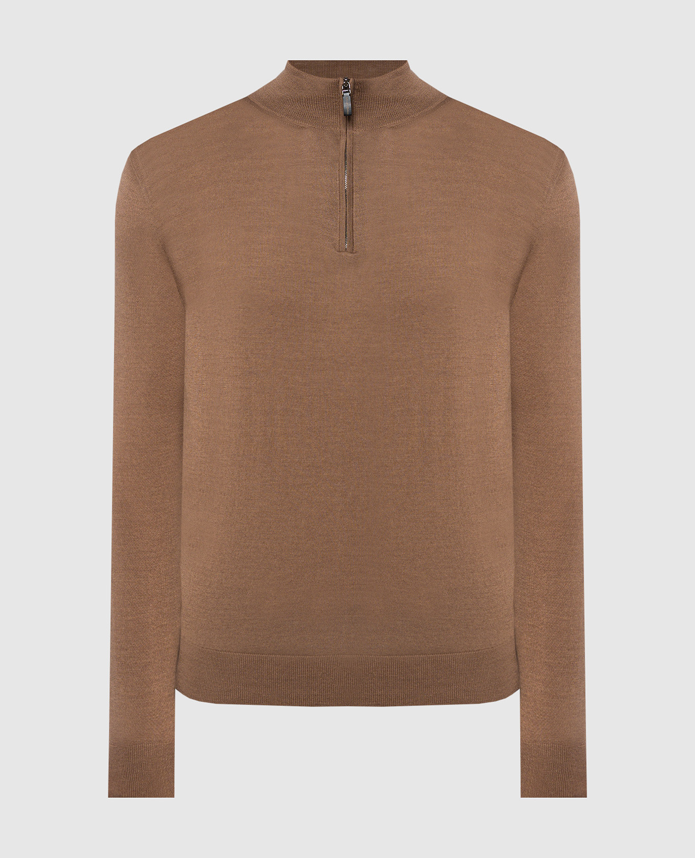 

Brown cashmere and silk polo shirt COLOMBO, Коричневый