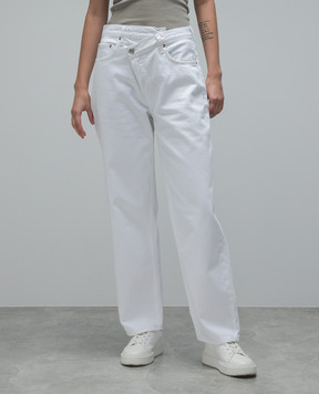 AGOLDE White jeans with an asymmetric cut Criss Cross A097B1183
