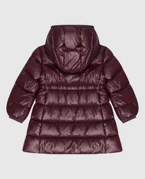 Moncler ENFANT Brouffier children's burgundy down jacket with a logo patch 1C0000868950