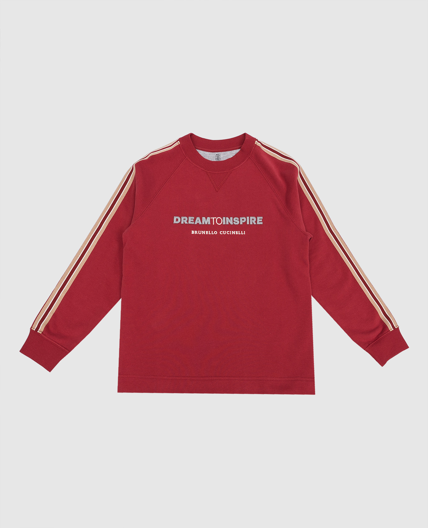 

Children's red sweatshirt with embroidery Brunello Cucinelli, Красный